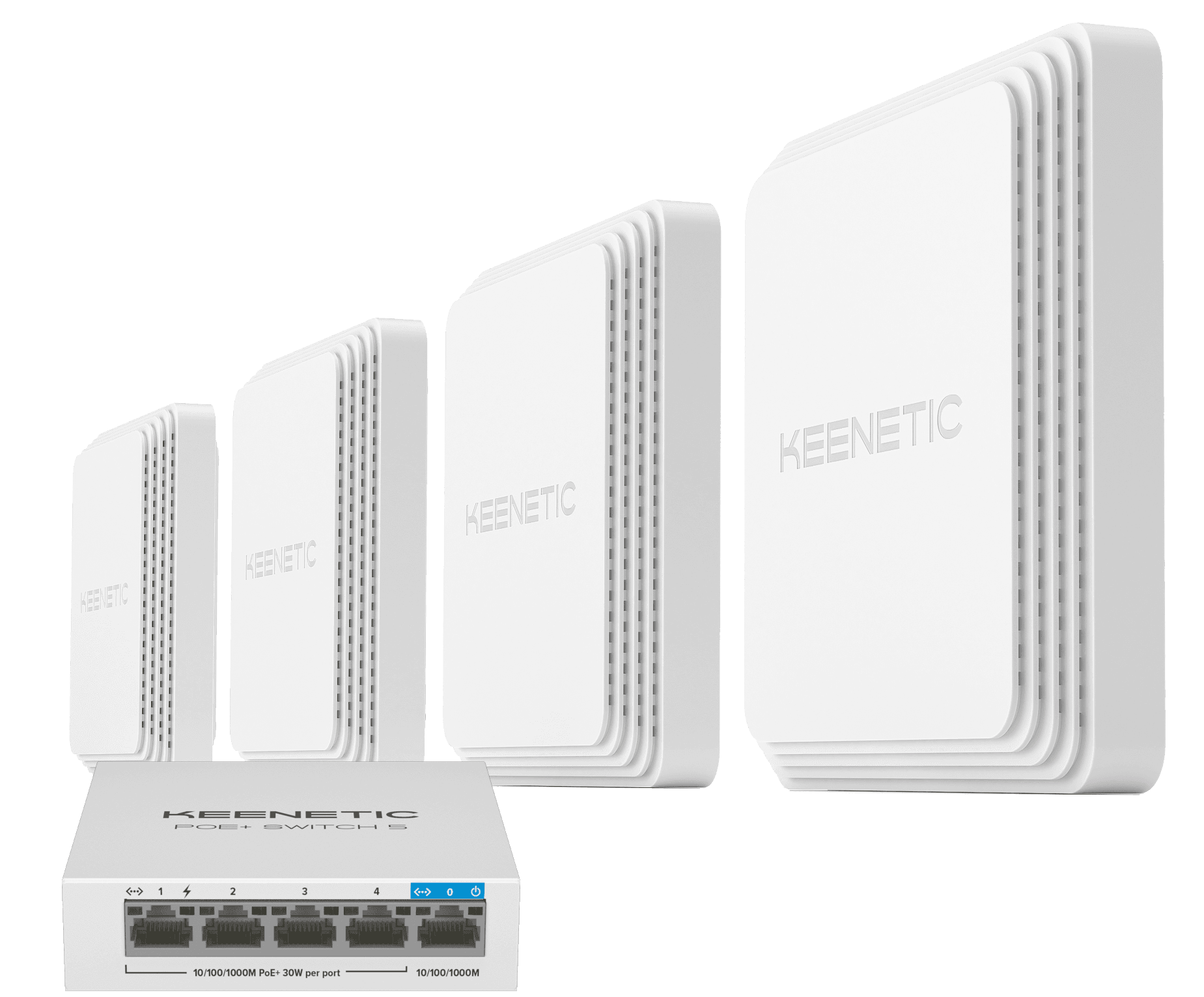 Keenetic Orbiter Pro Pack X4 + PoE Switch 5